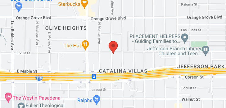 map of 480 W N Catalina Pasadena, CA 91106